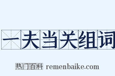 一夫当关组词是什么意思的图片